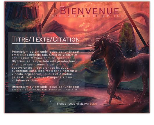 [Libre-service] Fiche cheval, par Zukki