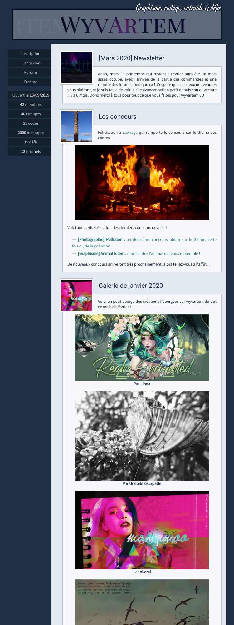 Newsletter Mars 2020, par Galad-El