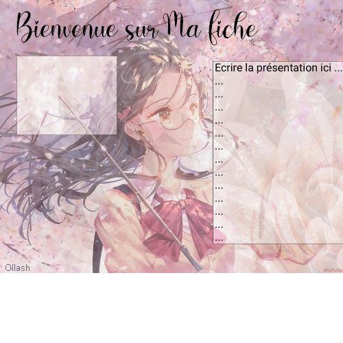 Fiche faites pour ma soeur, par Ollash