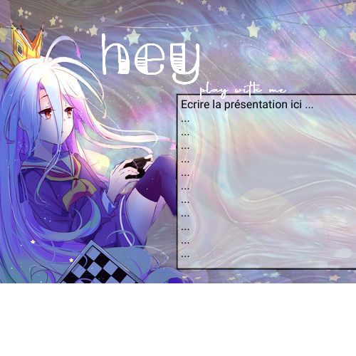 Fiche Shiro No Game No Life, par Ollash