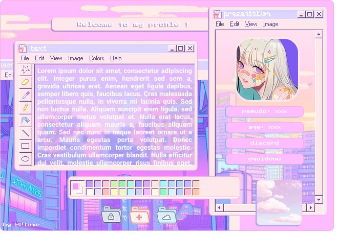 Fiche  °˖✧ pastel ✧˖°, par Plume`