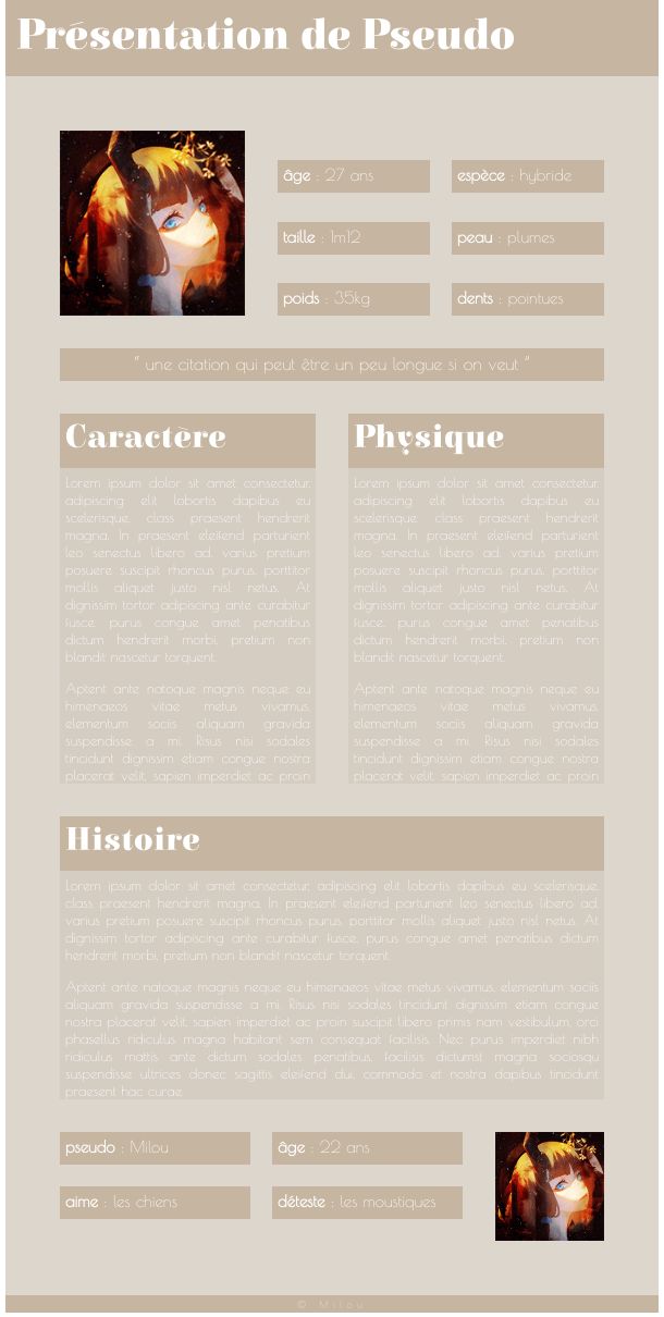 Nude [fiche de présentation], par Milou