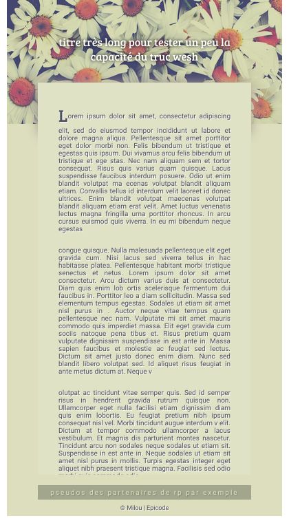 Marguerites [fiche rp], par Milou