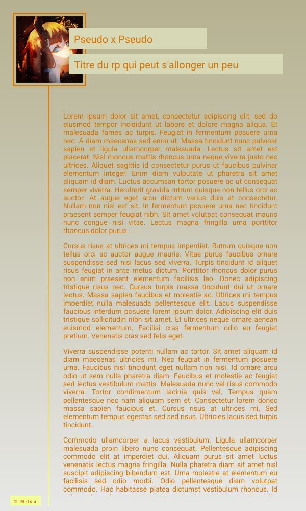 Gradient [fiche de rp], par Milou