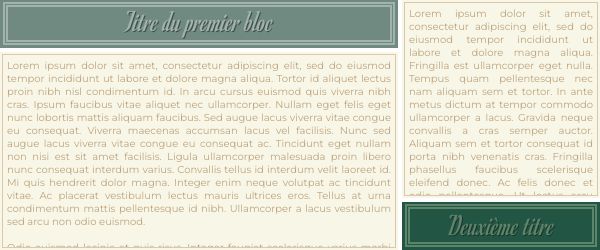 Signature turquoise et beige, par Milou