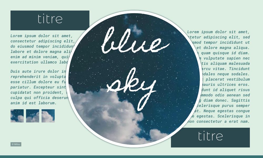 Blue sky, par Milou