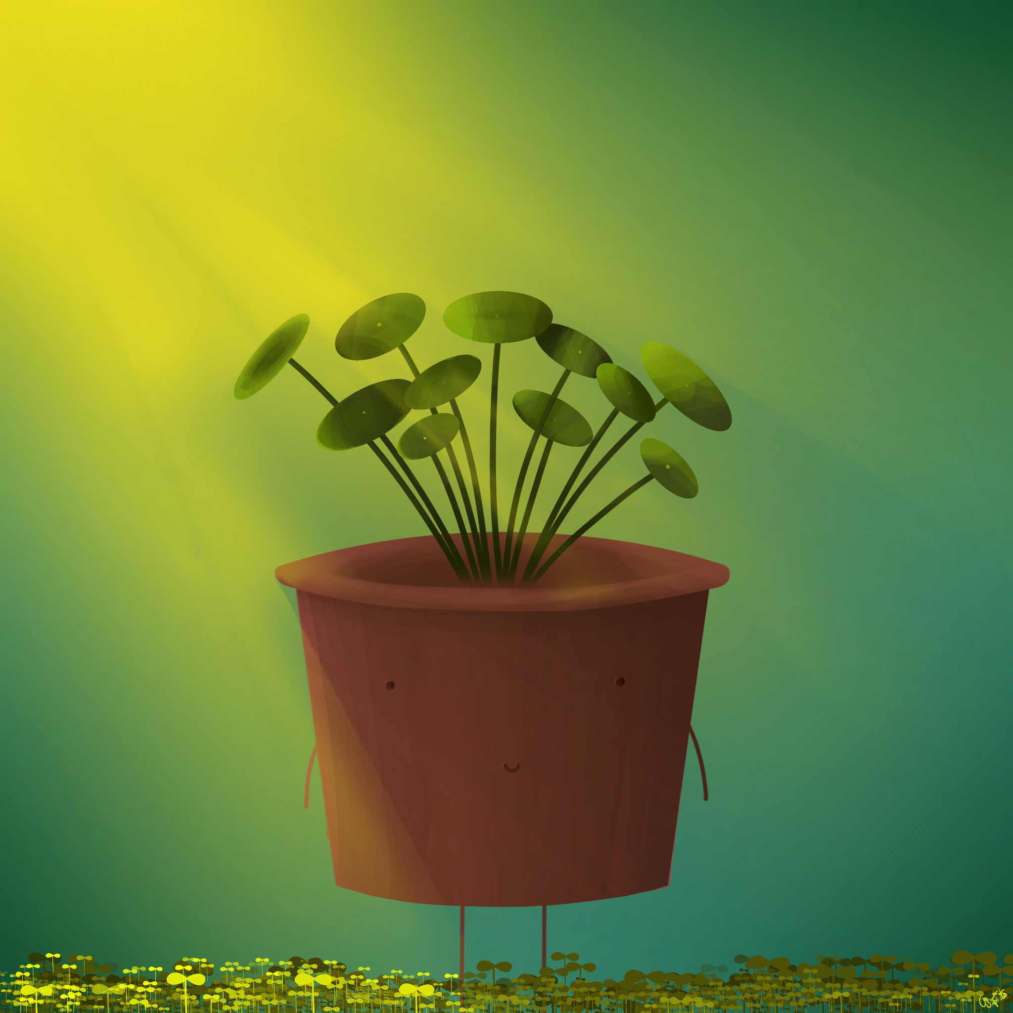 Becca dans le jardin, par CHAUSSETTE