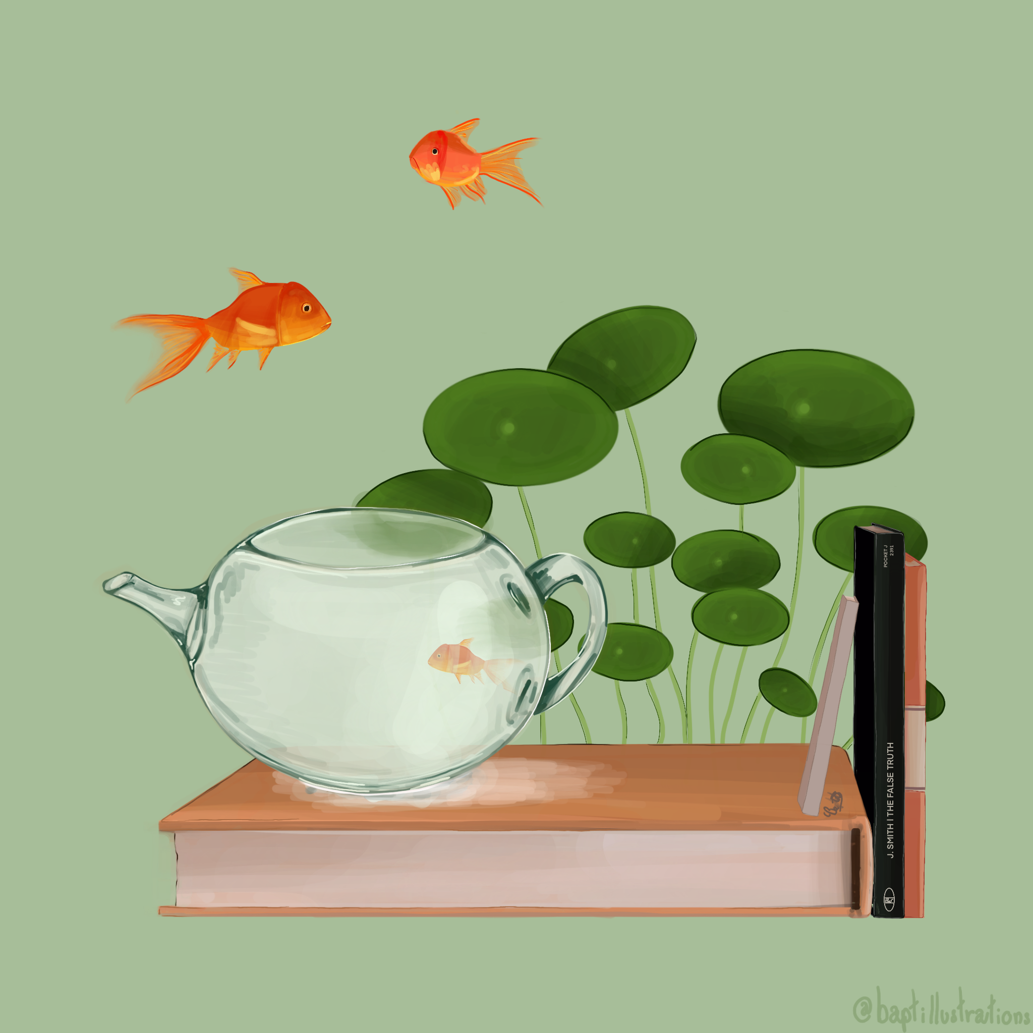 Les poissons hors de l’eau, par CHAUSSETTE