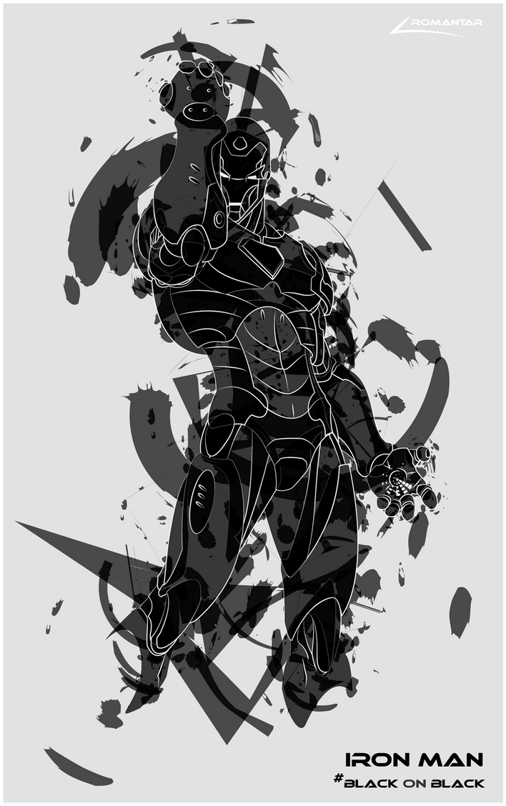 Iron man - Black on Black, par Roman'