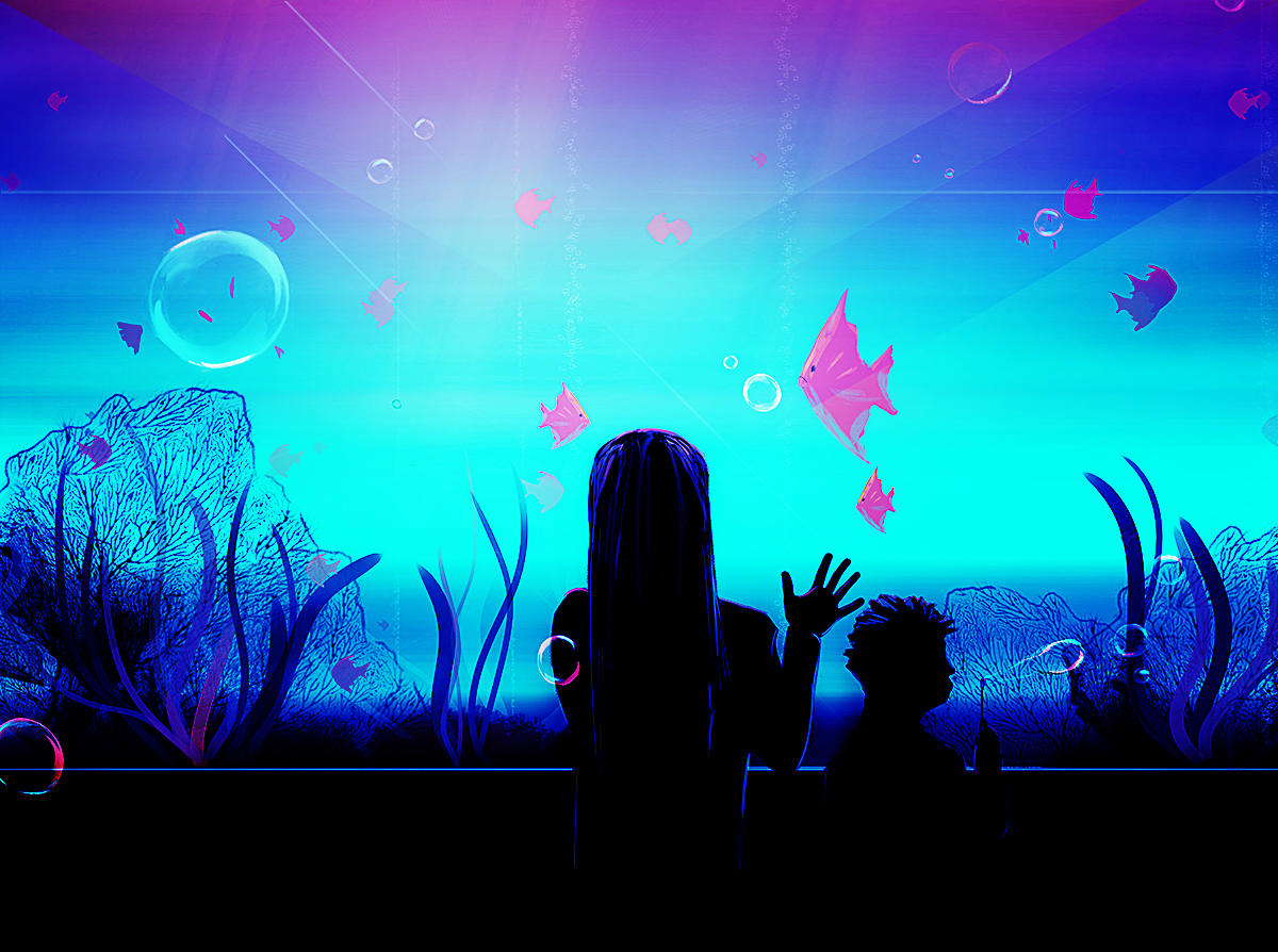 Visite à l'aquarium, par Ayfoth