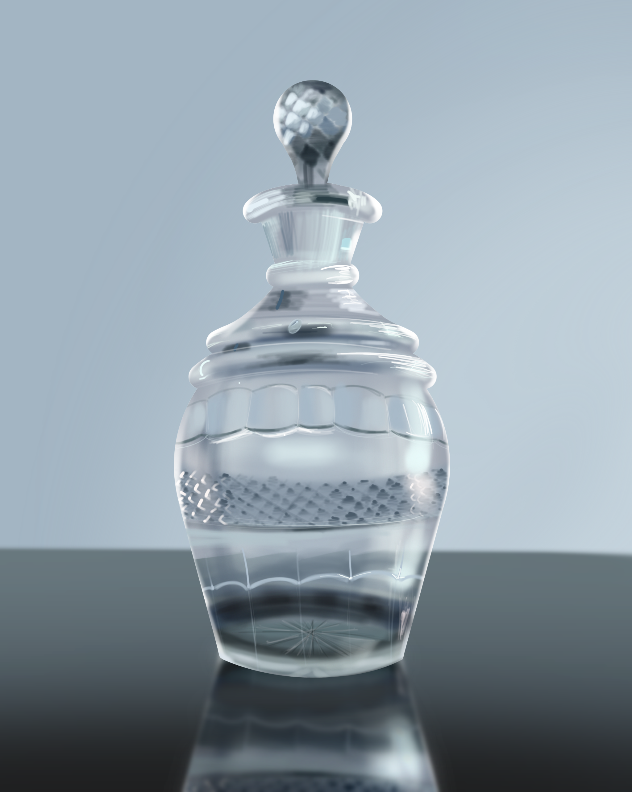 Carafe en cristal, par CHAUSSETTE