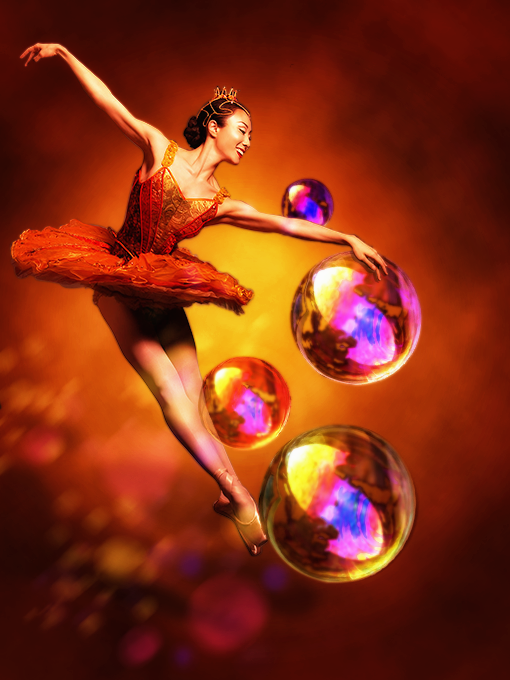 Ballerine aux ballons v02, par Tamara