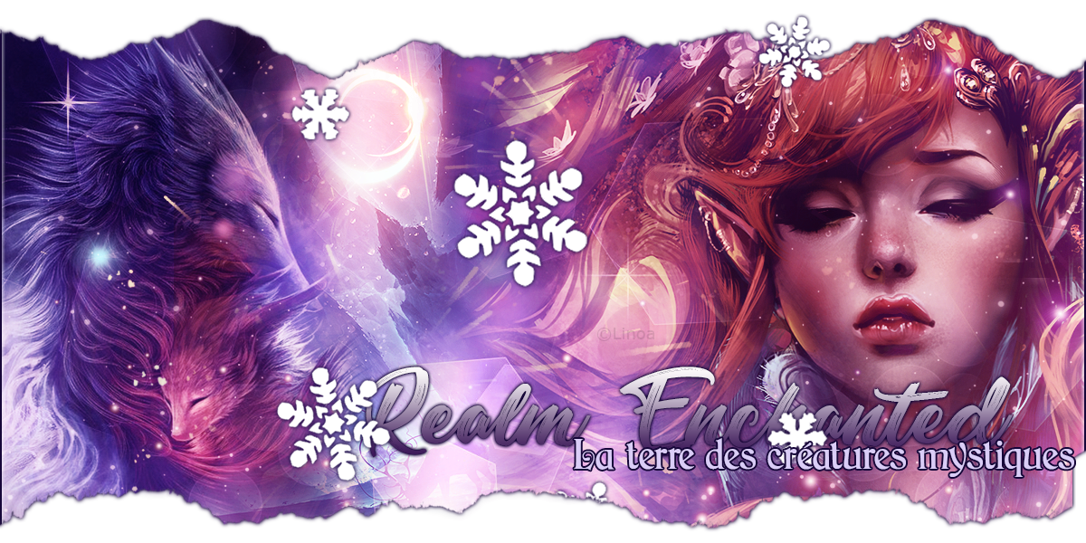 Bannière hivernale Realm Enchanted 2018, par Linoa
