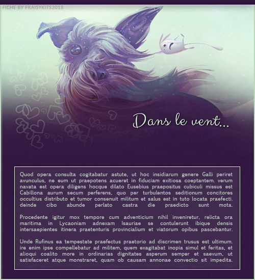 Fiche dans le vent, par Fraisy Sarcasm