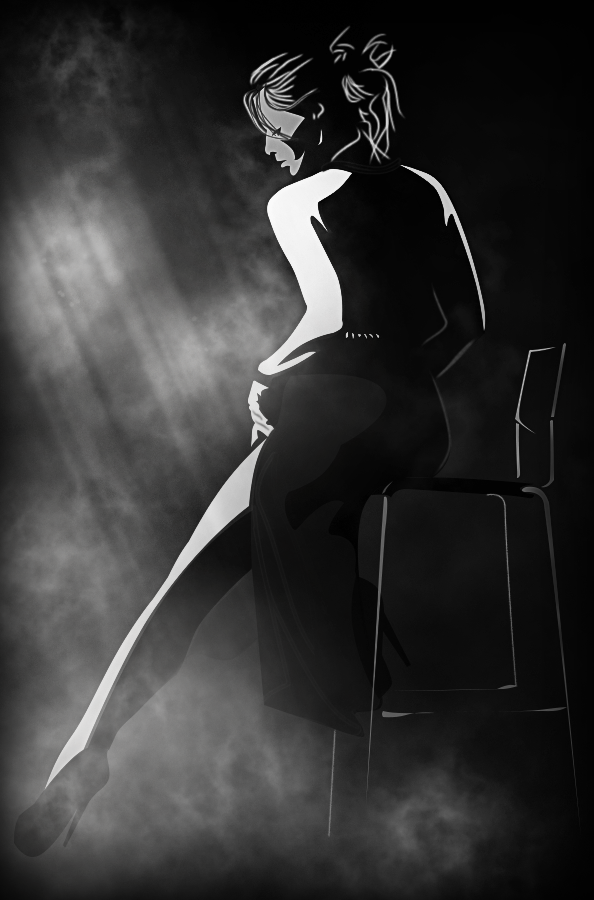 La fille au tabouret, par Tamara