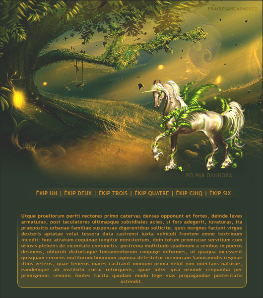 Fiche Equideow Green Forest, par Fraisy Sarcasm