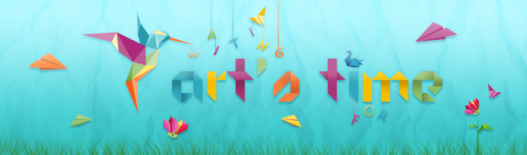 Art's Time Origami - Header Typographique, par Liitchy