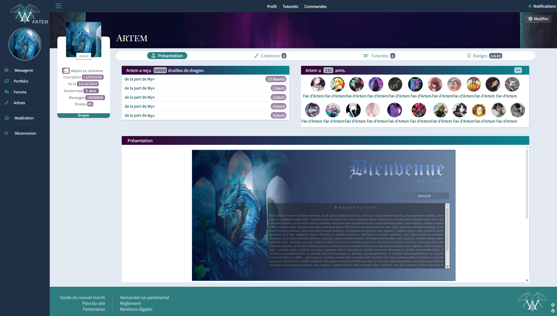 Le compte Wyv d'Artem, par Zukki