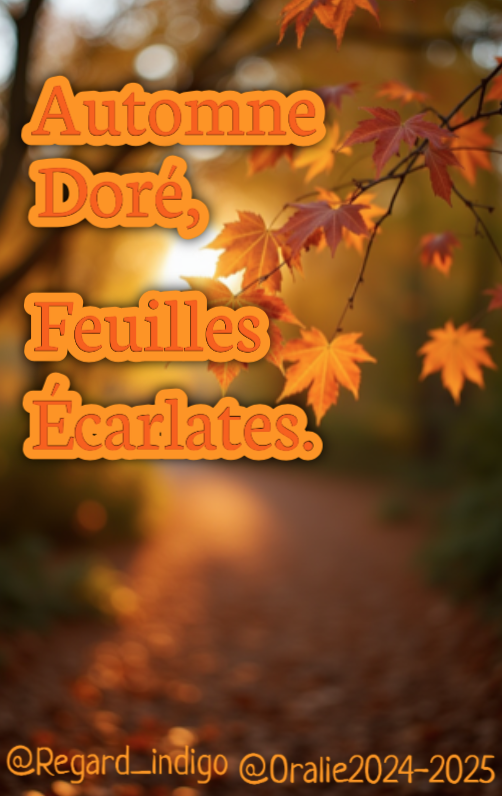 Cover "Automne doré, feuilles écarlates", par Saso