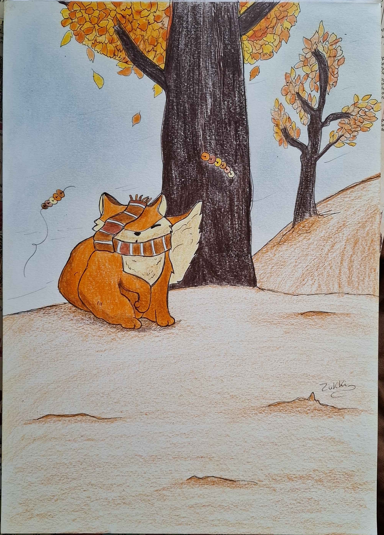 Renard frileux, par Zukki