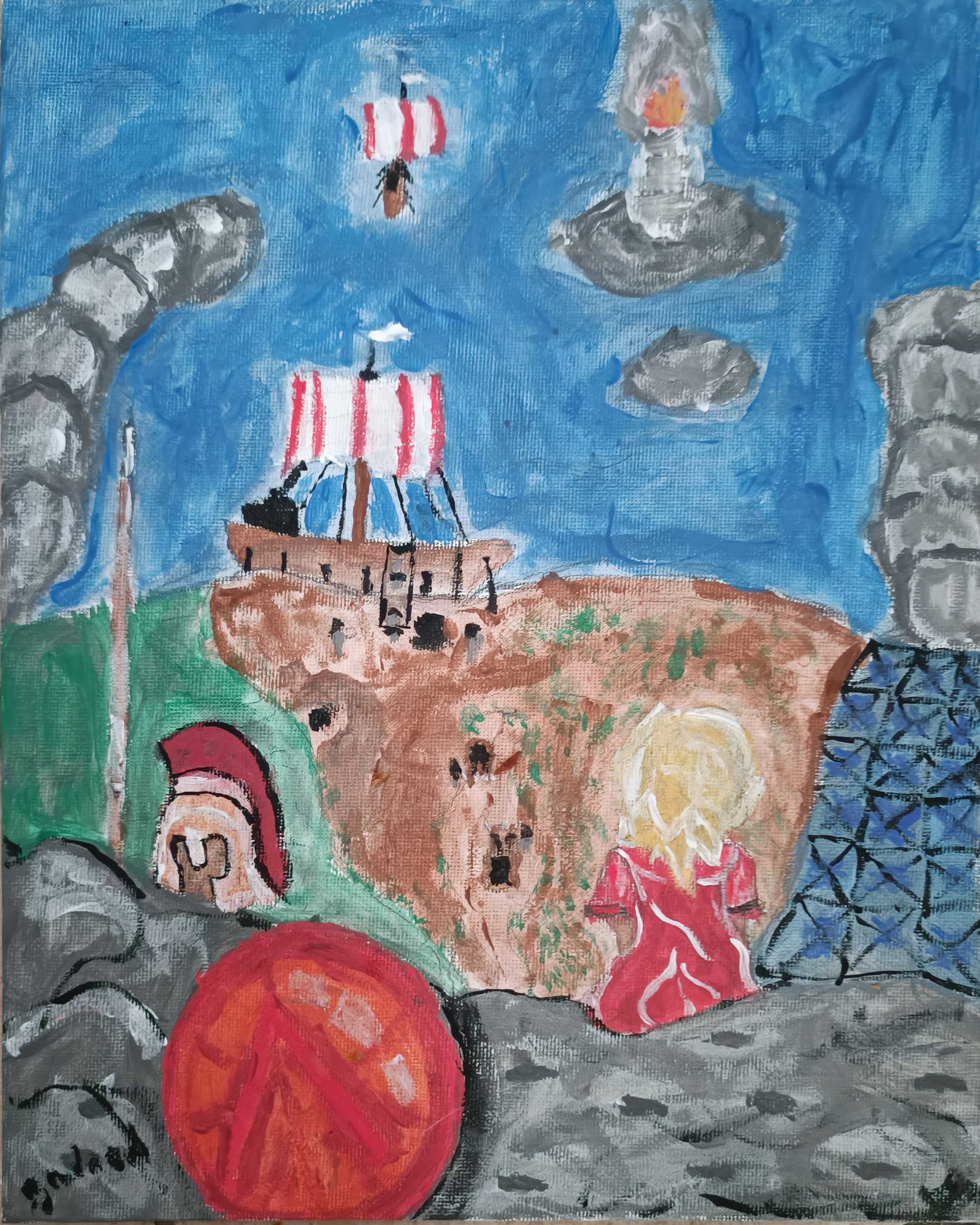 Un port de l'antiquité, par Galaad Night