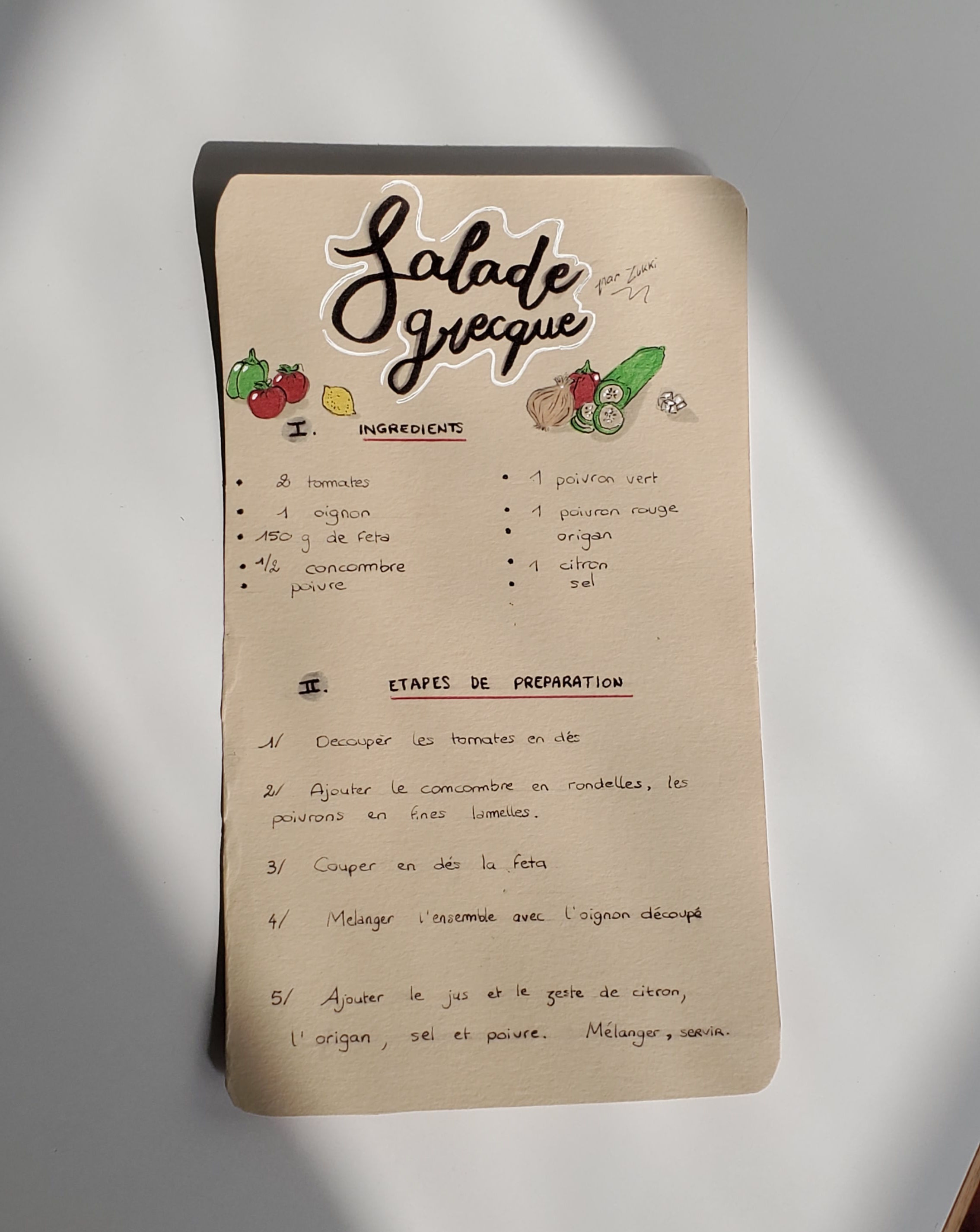 Recette estivale, par Zukki