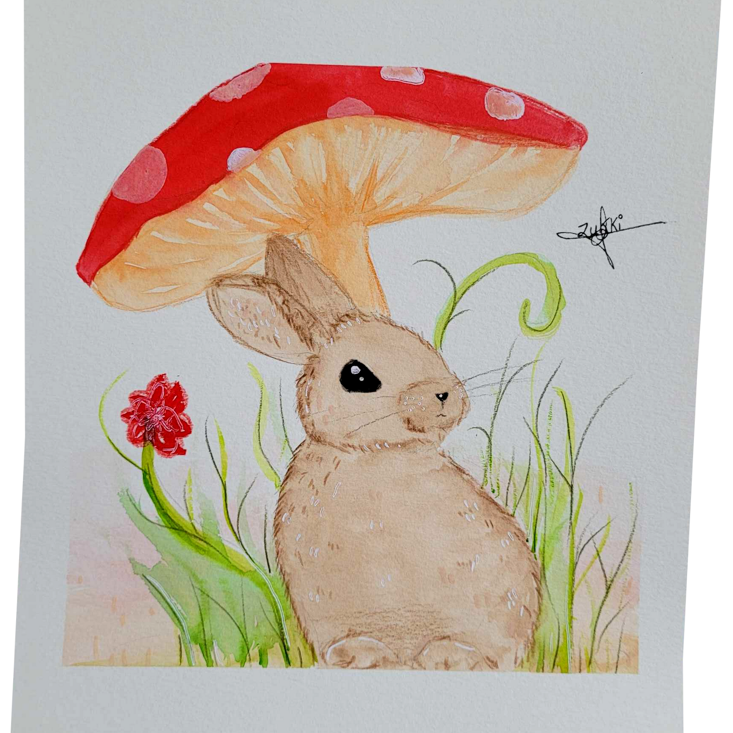 Lapin - Aquarelle, par Zukki