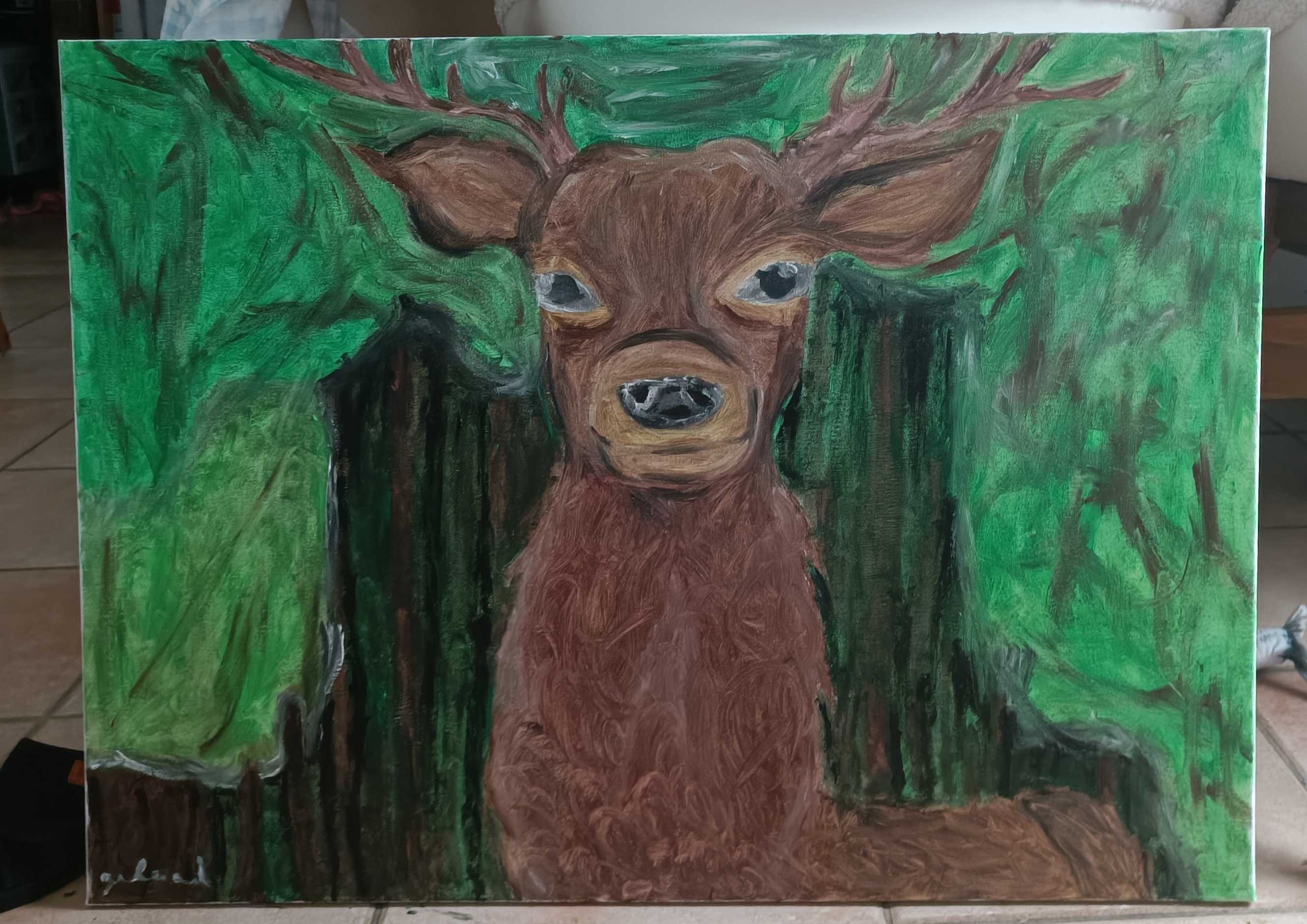 Un cerf dans les bois, par Galaad Night