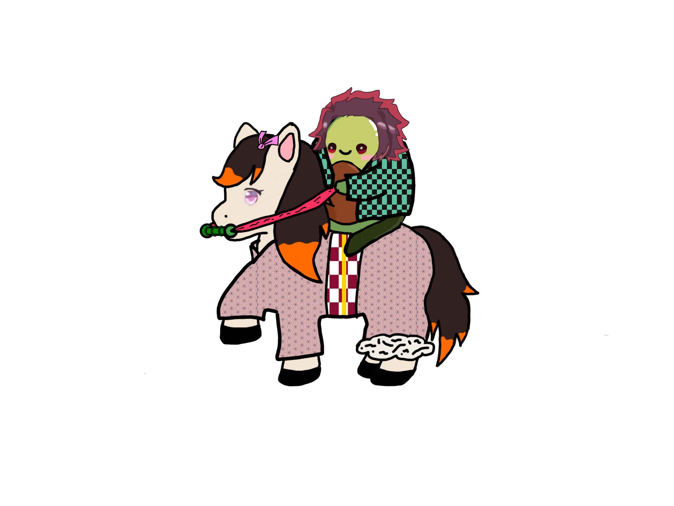 Tanjiro et Nezuko, par Tempête d’automne