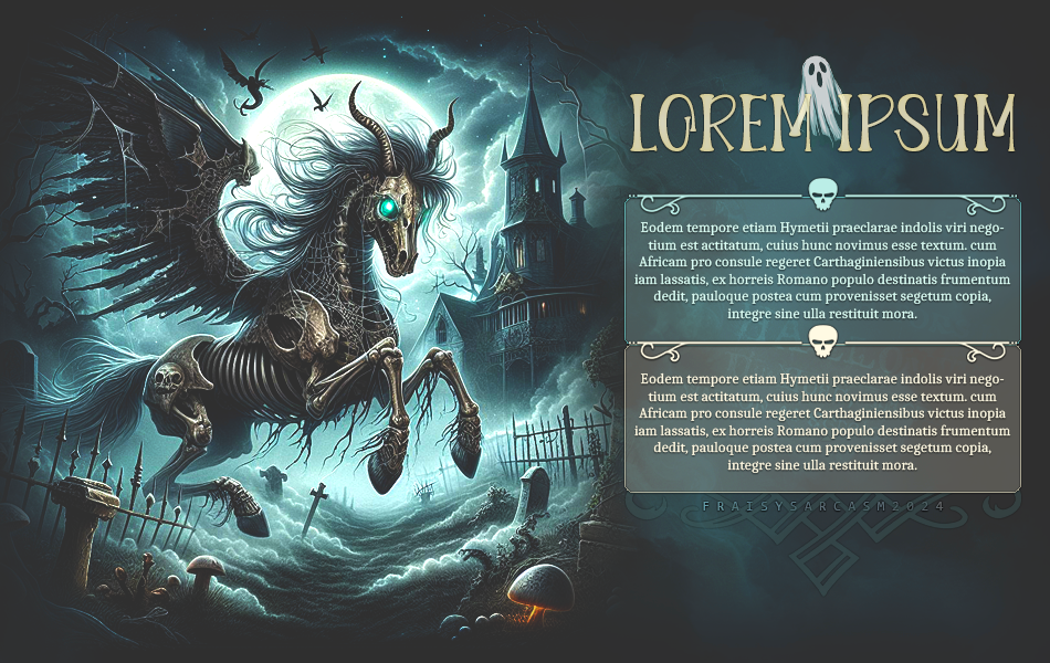 Fiches LS | Discord Créatif • Halloween Licorne 05, par Fraisy Sarcasm