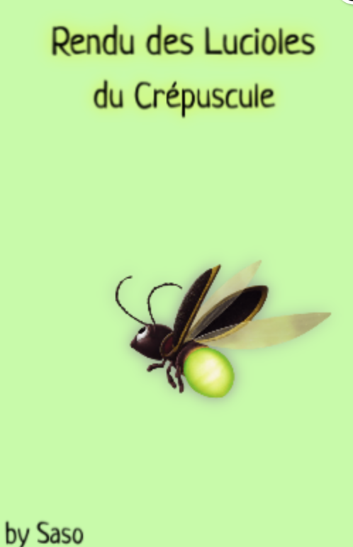 Cover " Rendu des Lucioles du Crépuscule", par Saso