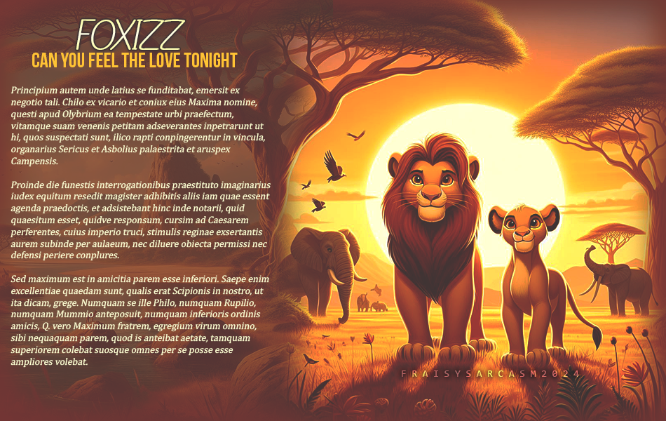 Fiches LS | Discord Créatif • Le roi lion 01, par Fraisy Sarcasm