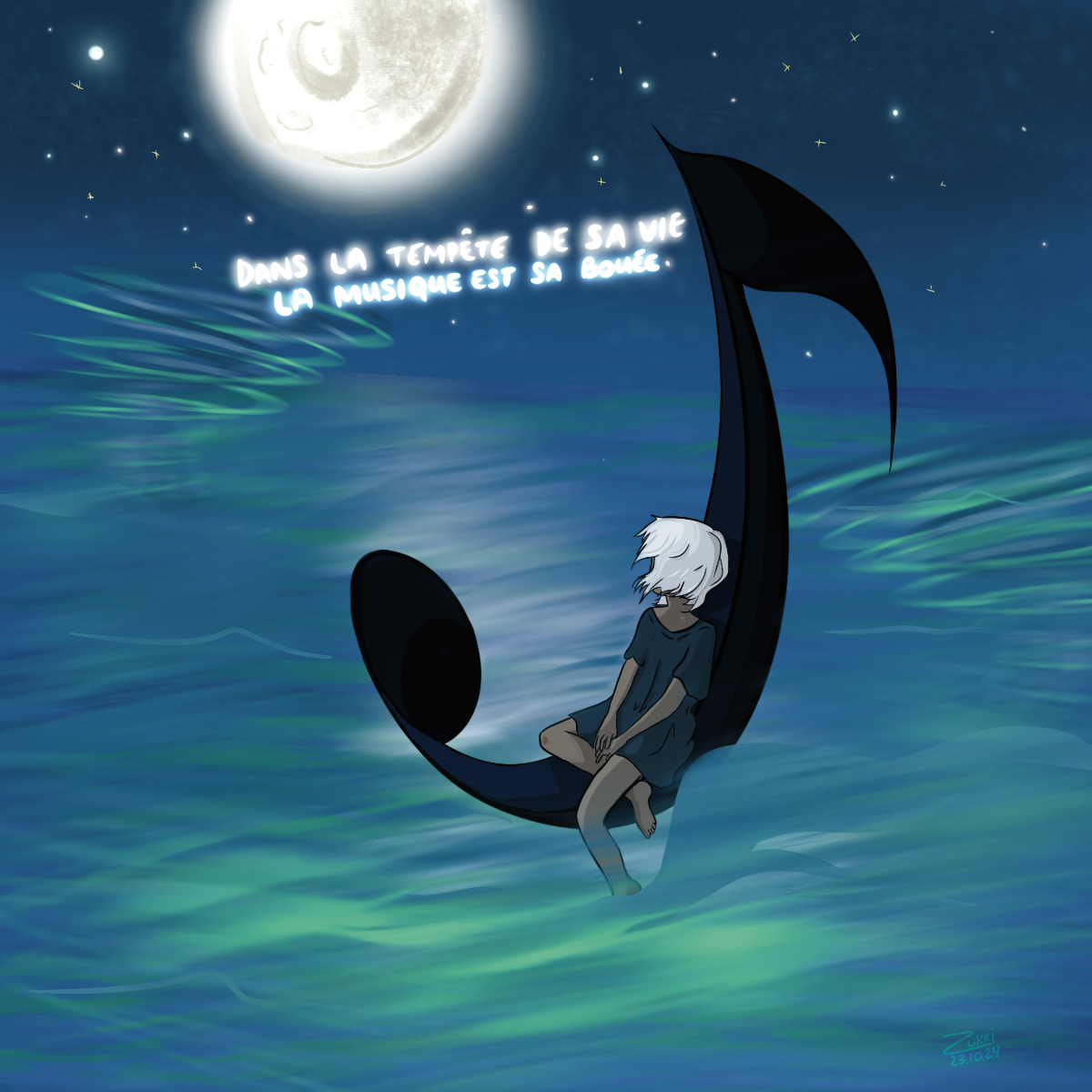 La musique est sa bouée, par Zukki