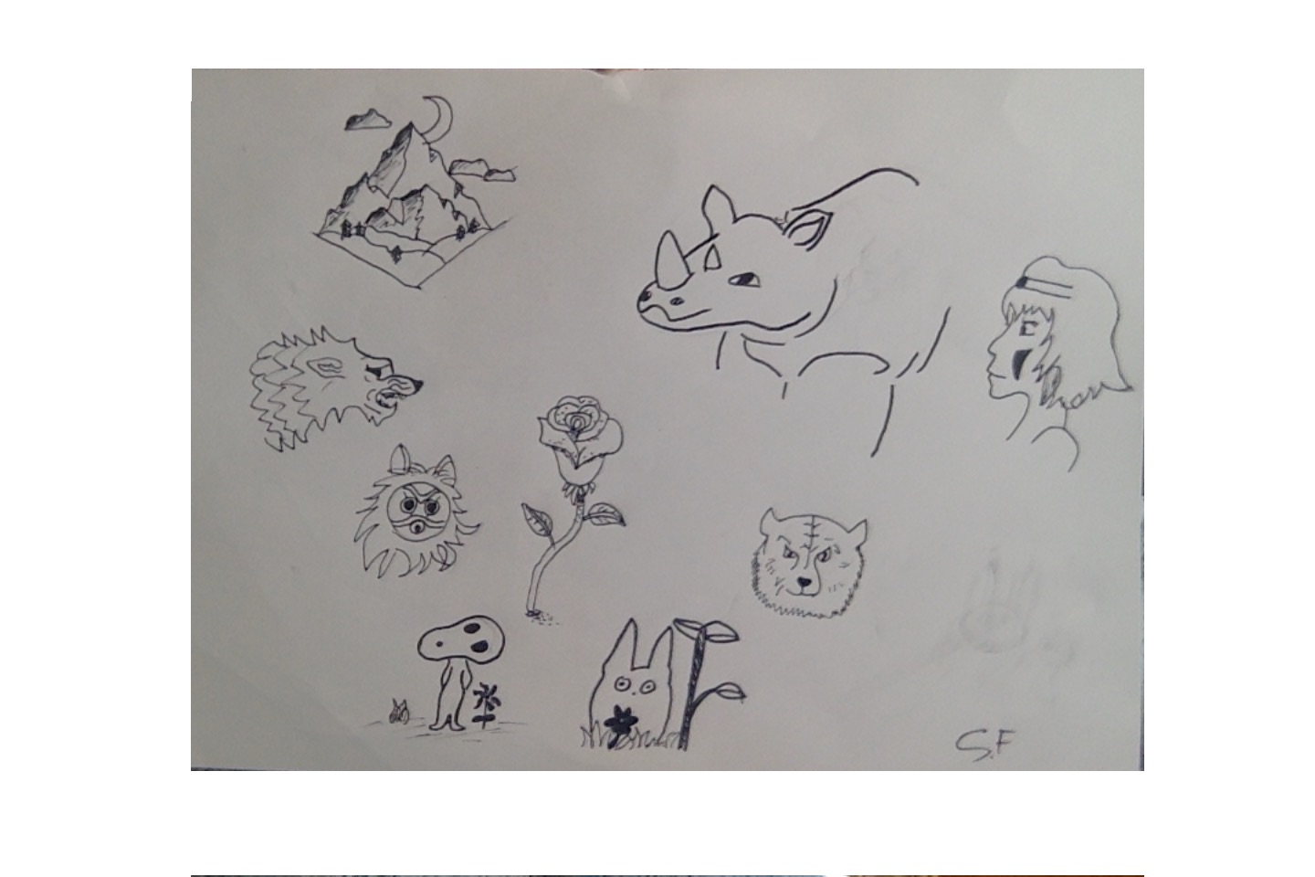 Page de croquis, par Saso