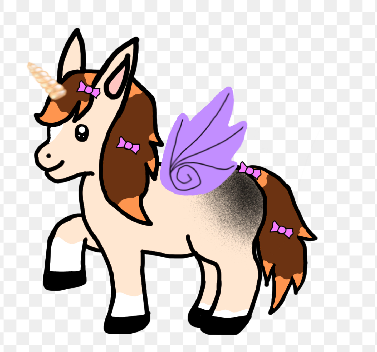 Âne licorne ailée, par Tempête d’automne