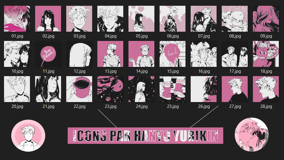 Icons "Mes ruptures avec Laura", par Hanyo yurikin