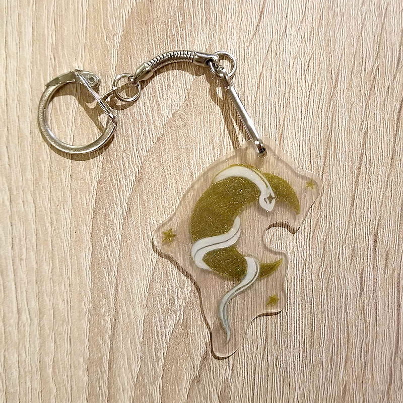 Porte-clé Justine, par Milou