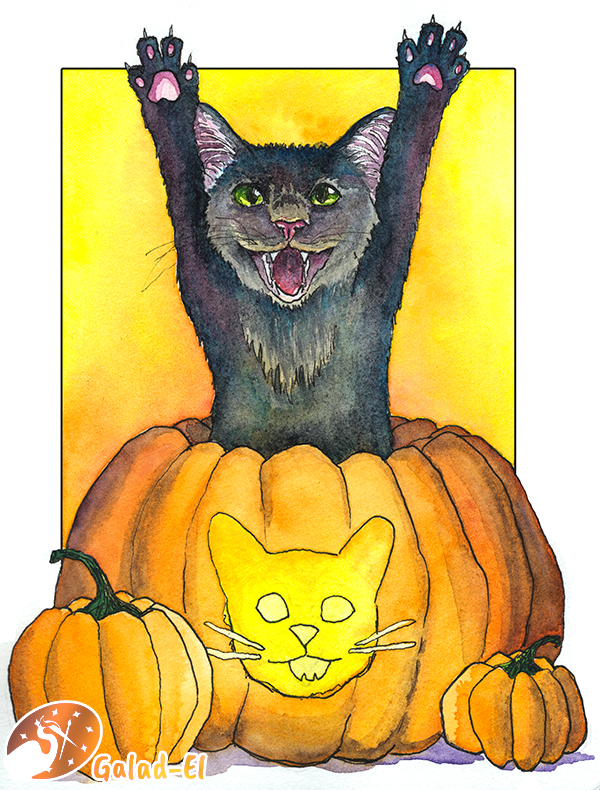 Chat d'Halloween, par Galad-El