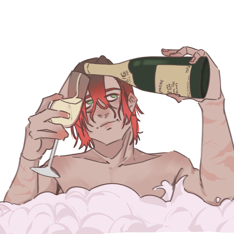 Clayton au bain, par Alek