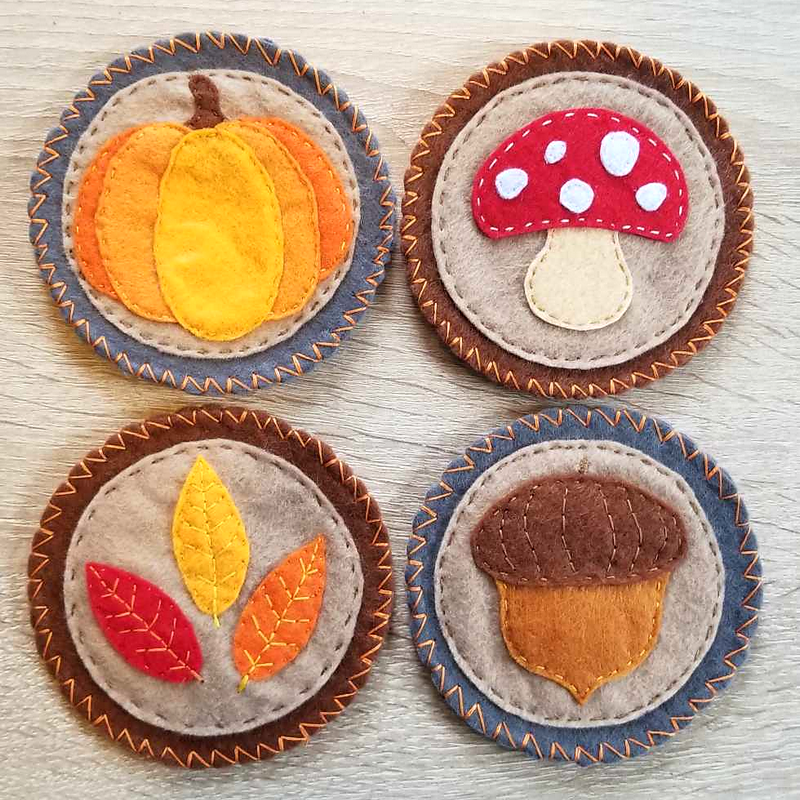 Sous-tasses automne, par Milou