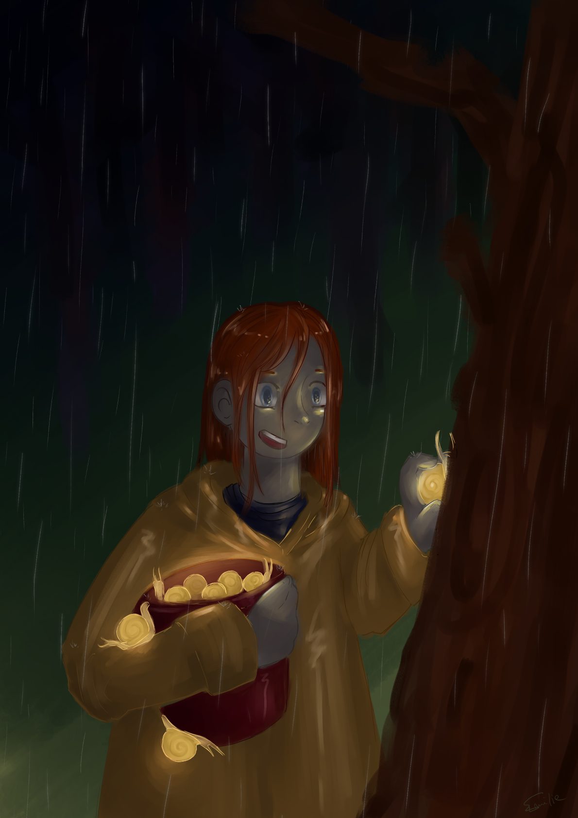 Silver et les escargots, par Milou