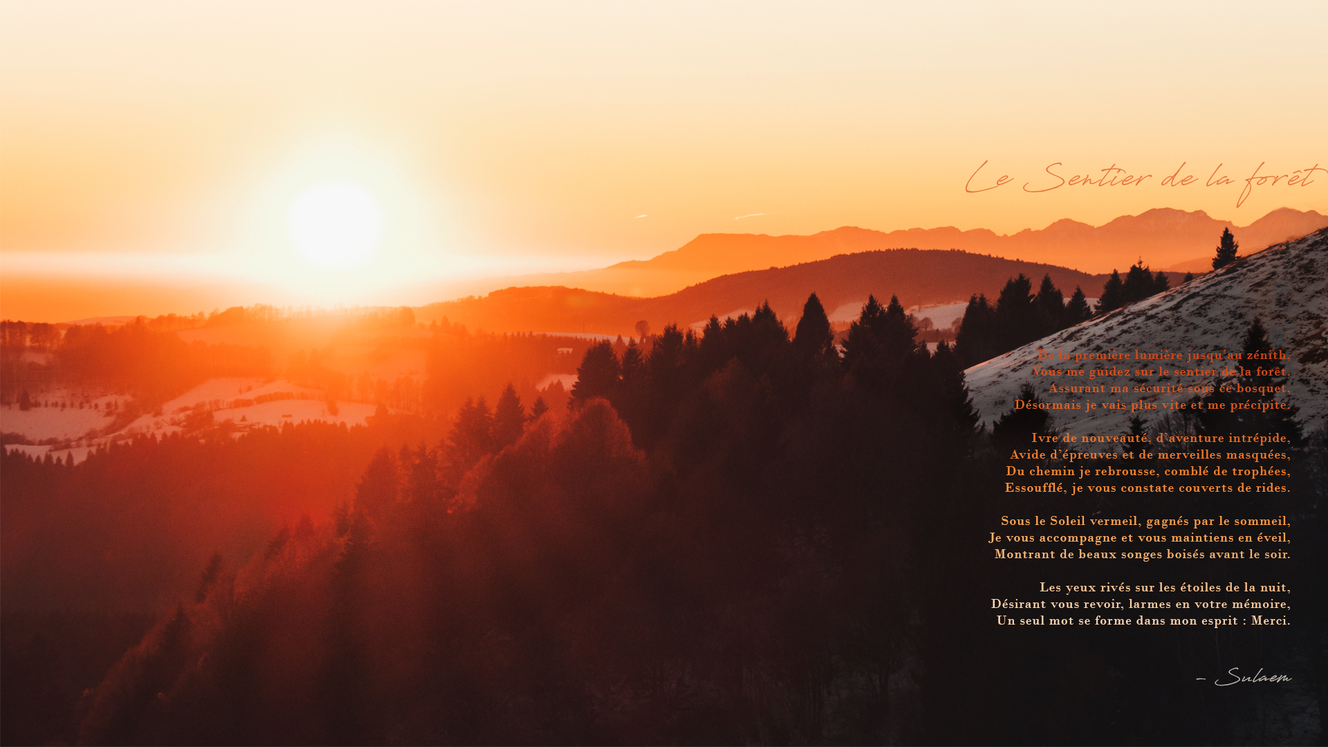 Le Sentier de la Forêt - Sulaem [wallpaper], par Milou