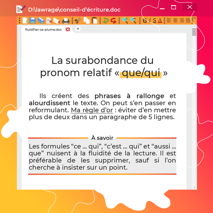 Conseils d'écriture - format post instagram, par Lawrage