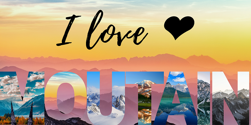 I love MOUTAIN (en image), par Petite Fleur