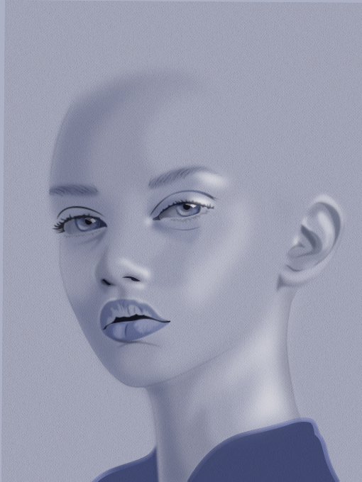 Jeune fille aux yeux clairs, par Tamara