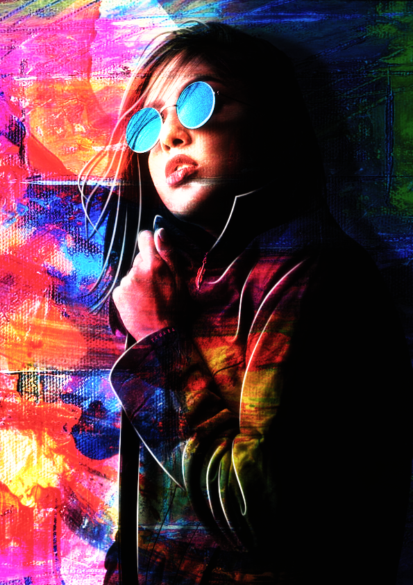 Lunettes bleues, par Tamara