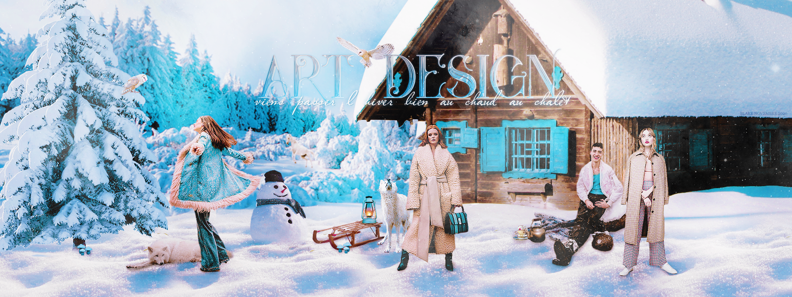 Mise en scène chalet (2020), par Blake