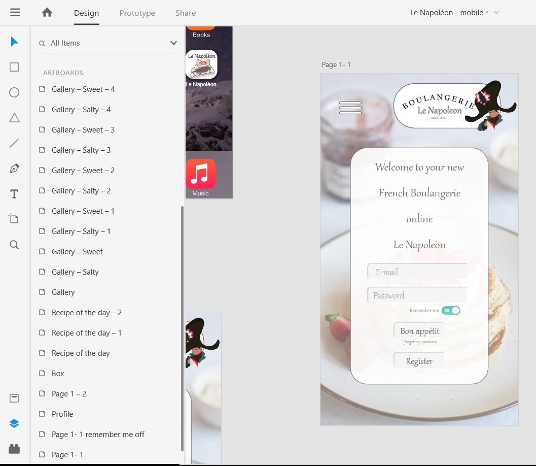 Boulangerie App design 1.1, par AnarælXIII