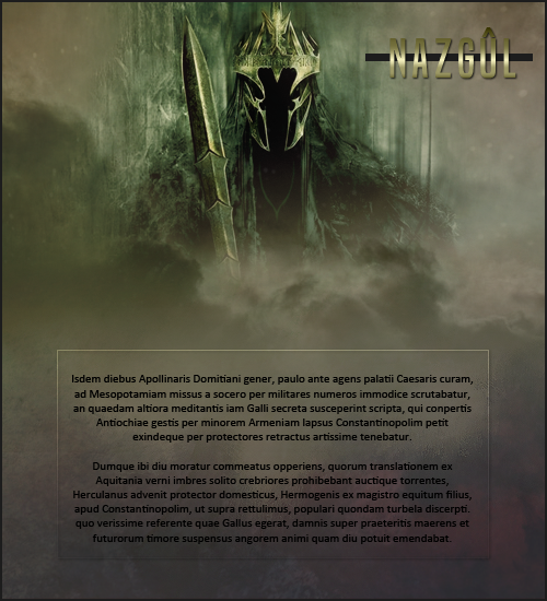 Fiche Nazgul, par Fraisy Sarcasm