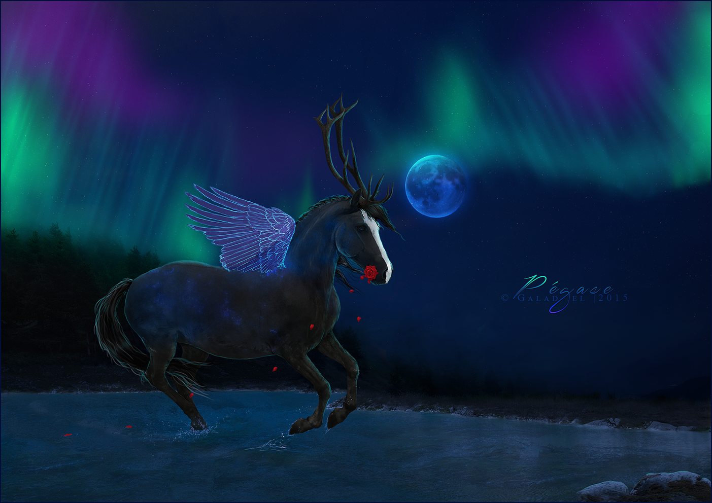 Pégase et l'aurore, par Galad-El